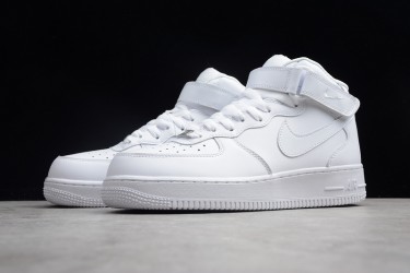 Nike Air Force 1 Mid All white --315123-111 Casual Shoes Unisex