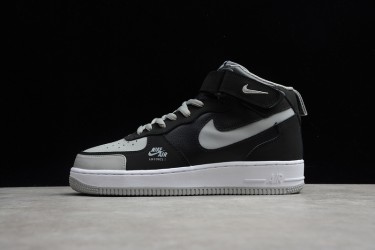 Nike Air Force 1 Mid Black Gray --BQ6819-008 Casual Shoes Unisex