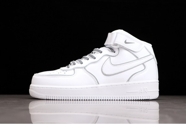 Nike Air Force 1 Mid Black White --369733-809 Casual Shoes Unisex