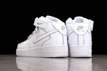 Nike Air Force 1 Mid Black White --369733-809 Casual Shoes Unisex