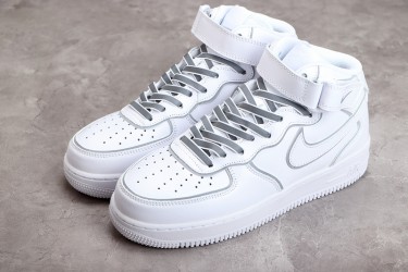 Nike Air Force 1 Mid Black White --369733-809 Casual Shoes Unisex