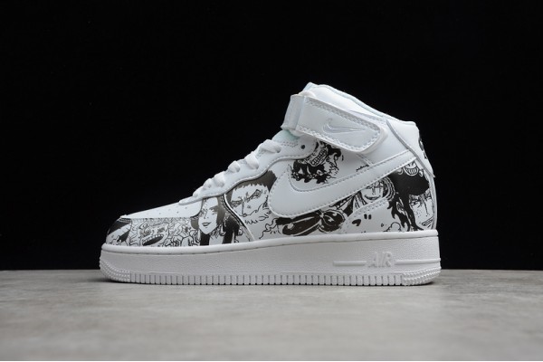 Nike Air Force 1 Mid Black White --AQ8020-100 Casual Shoes Unisex