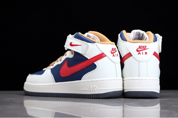 Nike Air Force 1 Mid Blue Red White --512745-068 Casual Shoes Unisex