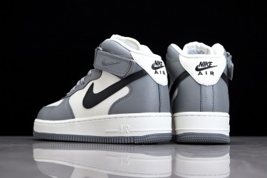 Nike Air Force 1 Mid Gray Black --AQ3778-994 Casual Shoes Unisex