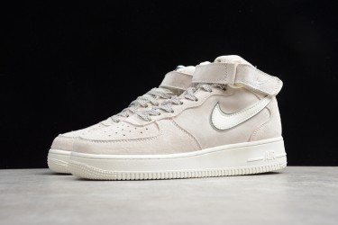 Nike Air Force 1 Mid Gray White --315121-048 Casual Shoes Unisex