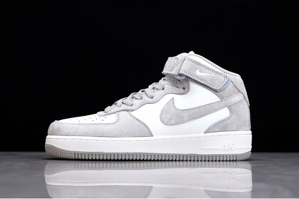 Nike Air Force 1 Mid Gray White --CQ3866-015 Casual Shoes Unisex