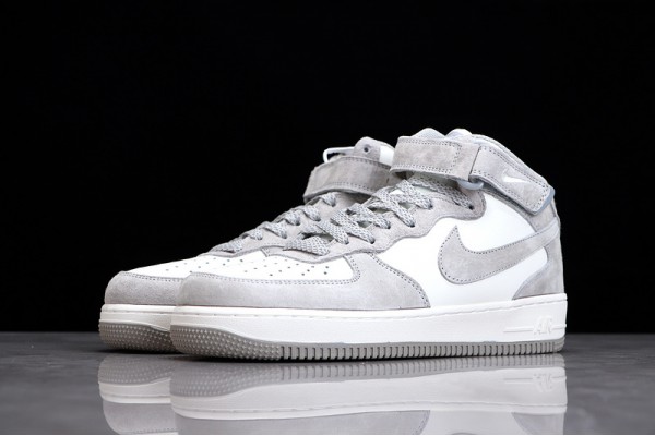 Nike Air Force 1 Mid Gray White --CQ3866-015 Casual Shoes Unisex