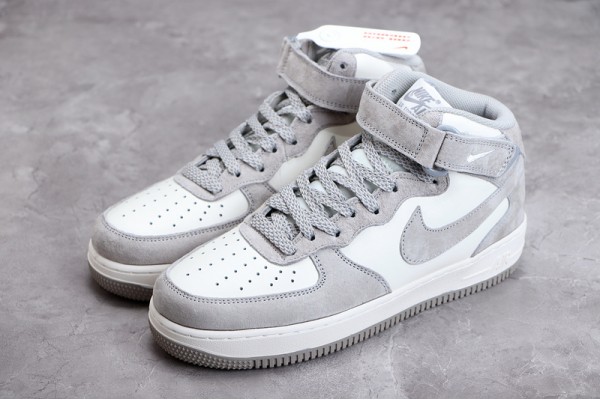 Nike Air Force 1 Mid Gray White --CQ3866-015 Casual Shoes Unisex