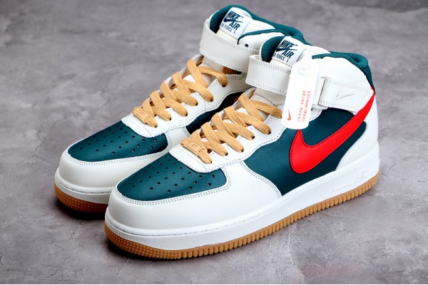 Nike Air Force 1 Mid Green Red --AQ3778-992 Casual Shoes Unisex