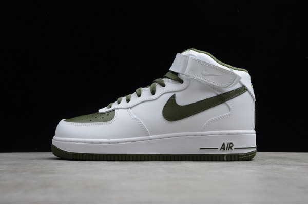 Nike Air Force 1 Mid Green White --554724-088 Casual Shoes Unisex