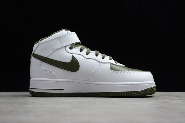 Nike Air Force 1 Mid Green White --554724-088 Casual Shoes Unisex