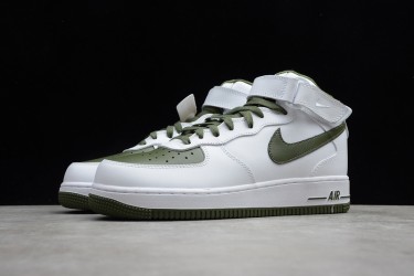 Nike Air Force 1 Mid Green White --554724-088 Casual Shoes Unisex