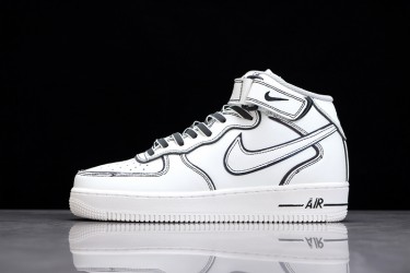 Nike Air Force 1 Mid Grey White --AQ2898-008 Casual Shoes Unisex