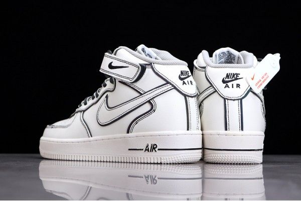 Nike Air Force 1 Mid Grey White --AQ2898-008 Casual Shoes Unisex