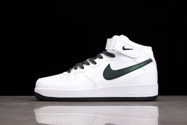 Nike Air Force 1 Mid White Black --366731-808 Casual Shoes Unisex