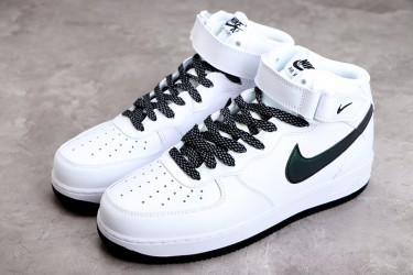 Nike Air Force 1 Mid White Black --366731-808 Casual Shoes Unisex