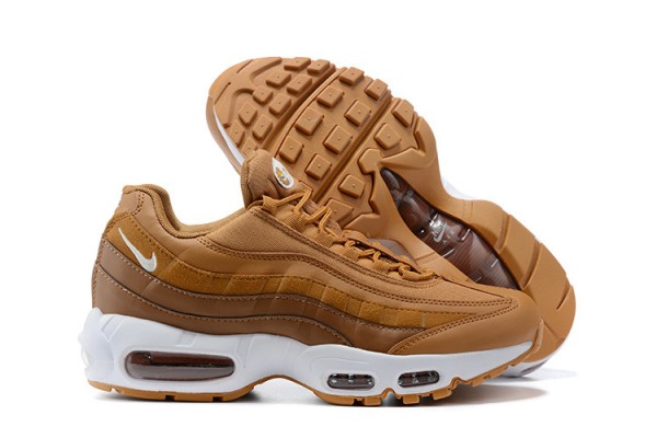 Nike Air Max 95 TT (M) Brown and White Running Shoes 