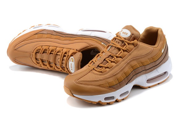 Nike Air Max 95 TT (M) Brown and White Running Shoes 