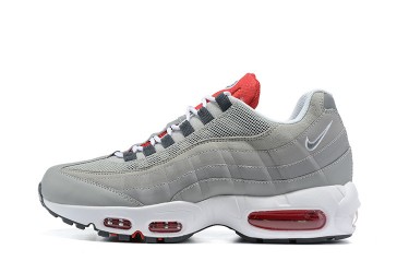 Nike Air Max 95 TT (M) Grey White and Red Running Shoes 