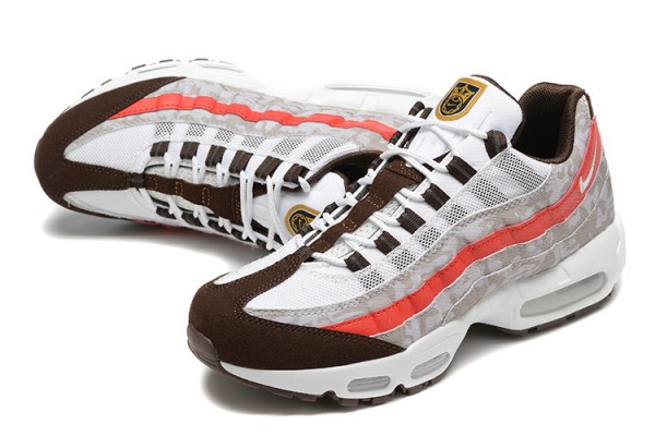 Nike Air Max 95 TT (M) Social FC Grey Red Running Shoes DQ9016-001