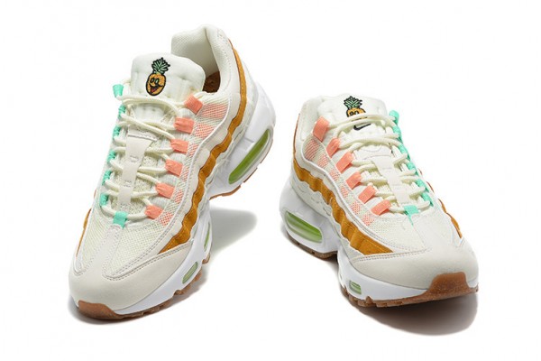 Nike Air Max 95 TT (M) White  Green Brown Running Shoes CZ0154-100 