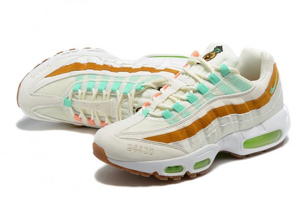 Nike Air Max 95 TT (M) White  Green Brown Running Shoes CZ0154-100 