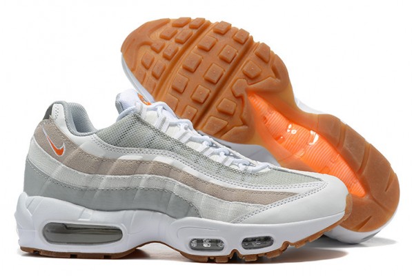 Nike Air Max 95 TT (M) White Grey and Orange Running Shoes DM0011-100 