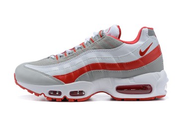 Nike Air Max 95 TT (M) White Red and Grey Running Shoes