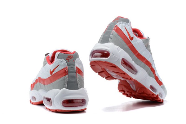 Nike Air Max 95 TT (M) White Red and Grey Running Shoes