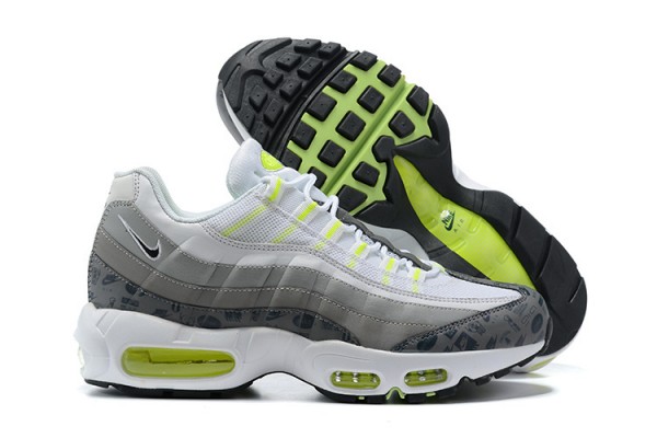 Nike Air Max 95 TT (M) White and Grey Running Shoes