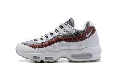 Nike Air Max 95 TT (M) White and Red Running Shoes