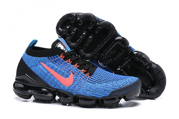 Nike Air VaporMax Flyknit 3 (W/M) Black Blue Running Shoes AJ6900-015