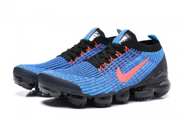 Nike Air VaporMax Flyknit 3 (W/M) Black Blue Running Shoes AJ6900-015