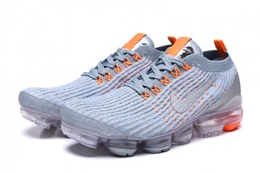 Nike Air VaporMax Flyknit 3 (W/M) Grey Orange Running Shoes AJ6900-003