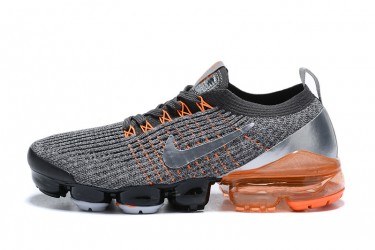 Nike Air VaporMax Flyknit 3 (W/M) Grey Orange Running Shoes AJ6900-024