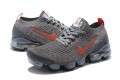 Nike Air VaporMax Flyknit 3 (W/M) Grey Red Running Shoes CT1270-001