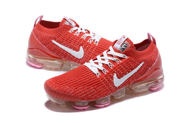 Nike Air VaporMax Flyknit 3 (W/M) Red White Running Shoes CU4756-600