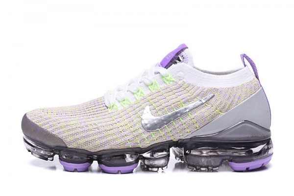 Nike Air VaporMax Flyknit 3 (W/M) White Purple Running Shoes AJ6900-102