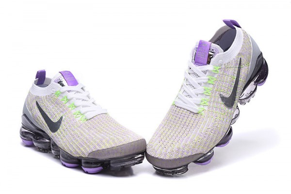 Nike Air VaporMax Flyknit 3 (W/M) White Purple Running Shoes AJ6900-102