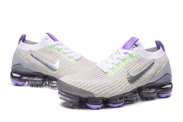 Nike Air VaporMax Flyknit 3 (W/M) White Purple Running Shoes AJ6900-102