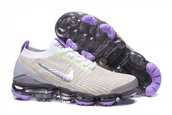 Nike Air VaporMax Flyknit 3 (W/M) White Purple Running Shoes AJ6900-102