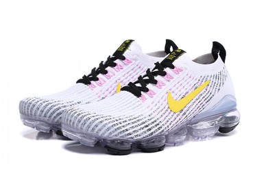 Nike Air VaporMax Flyknit 3 (W/M) White Yellow Running Shoes AJ6900-103