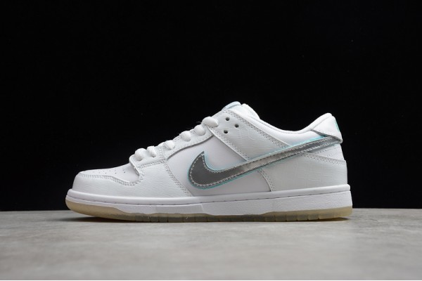 Nike SB Dunk Low White Diamond --BV1310-100 Casual Shoes Unisex