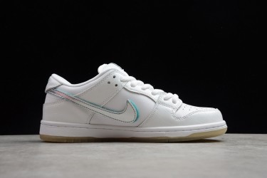 Nike SB Dunk Low White Diamond --BV1310-100 Casual Shoes Unisex