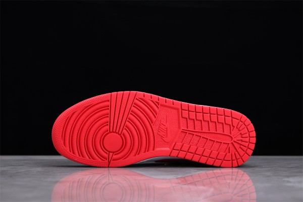 Air Jordan 1 High OG Grey Fog 555088-161 Red Unisex Sneaker