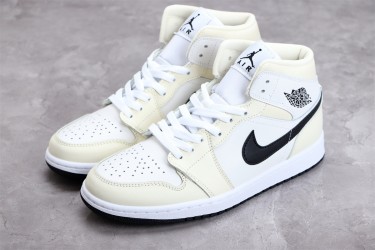 Air Jordan 1 Mid Coconut Milk (W) BQ6472-121 Yellow Unisex Sneaker