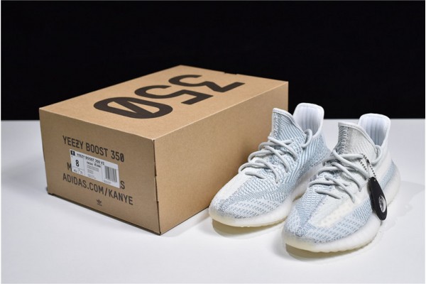 Adidas Yeezy 350 "Cloud White" Gray Blue FW3043