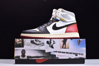 Union x Air Jordan 1 Retro High OG NRG "Black Toe" White Red Black BV1300-106