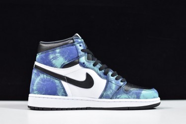 Air Jordan 1 High OG "Tie-Dye" White Blue Black CD0461-100