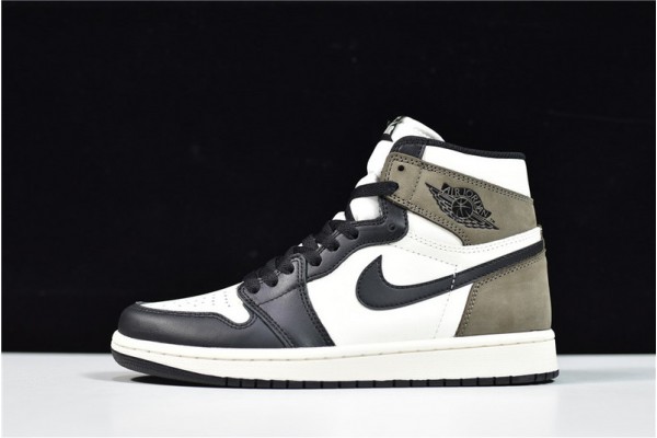 Air Jordan 1 Retro High OG "Dark Mocha" White Green Black 555088-105